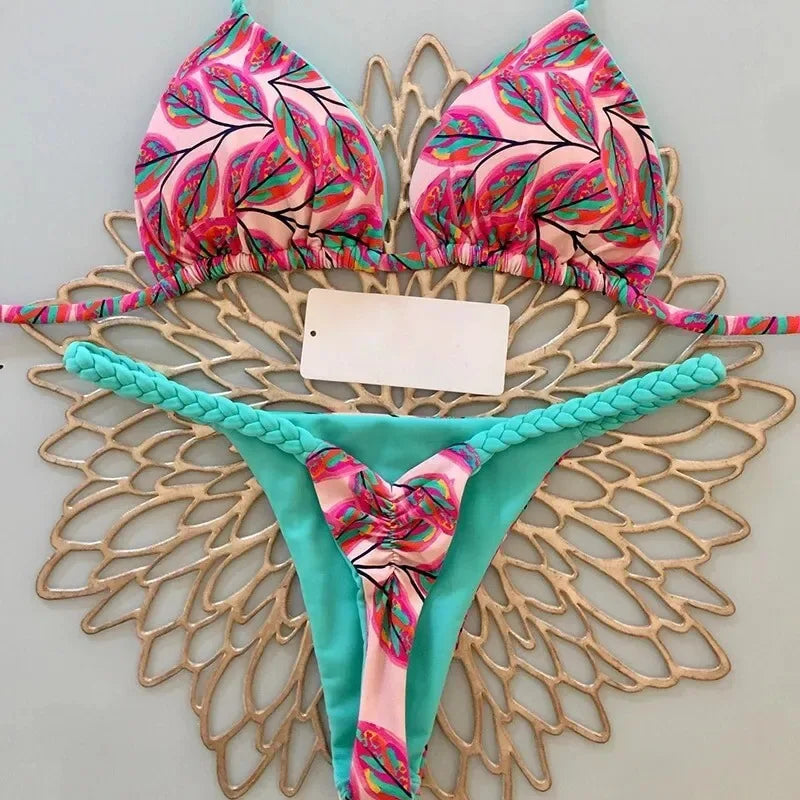 Bikini-Set: Zwei-teiliger Schwimmanzug Stylish Design Hautfreundlich - Beach-Holiday Pool Schwimmbekleidung