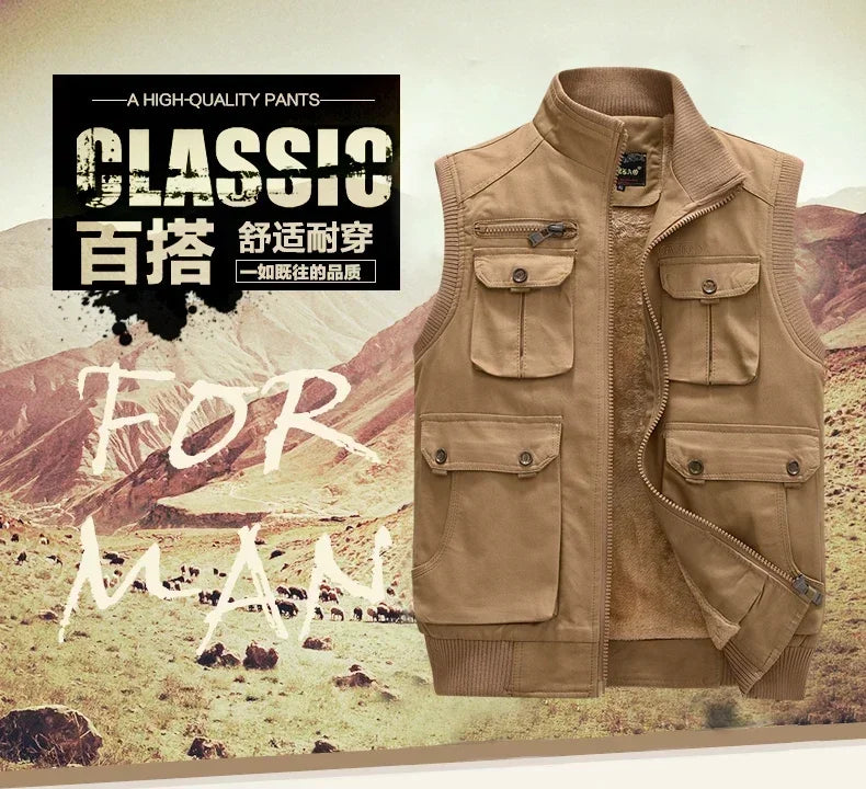 Winter Militär Weste Warm - Fleece Baumwolle M-XXL Herren