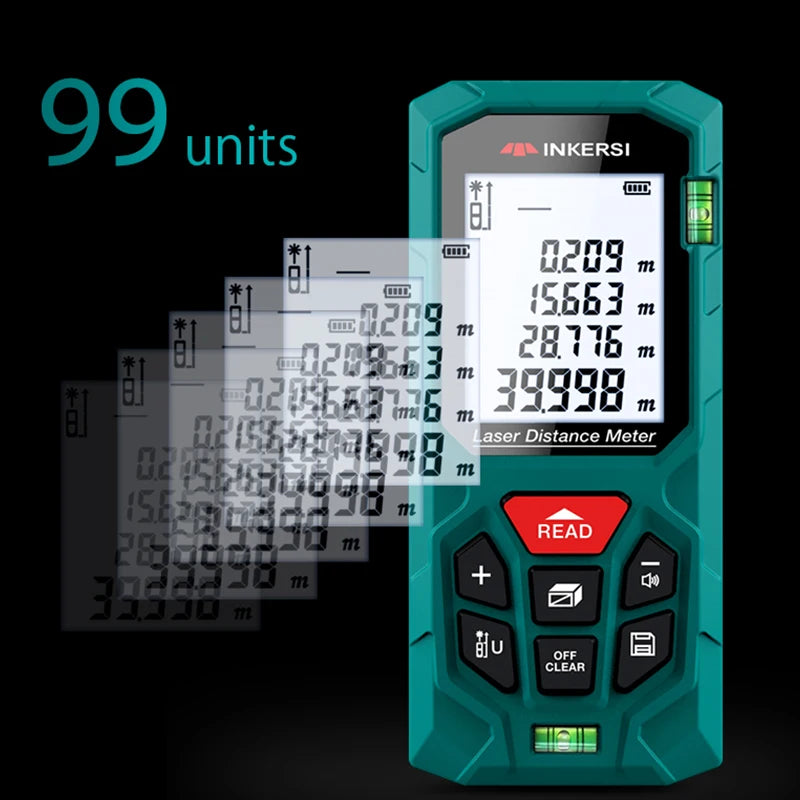 INKERSI Laser Rangefinder Digital Tape Measure 40M/70M/120m
