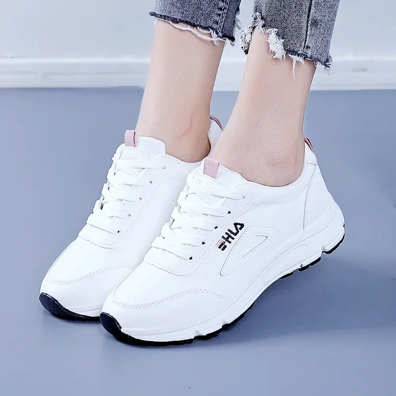 White Shoes for Women Sneakers 2024 Breathable Women's Sports Shoes Outdoor Walking Flats Woman Spring Casual Shoe Lady Sneaker