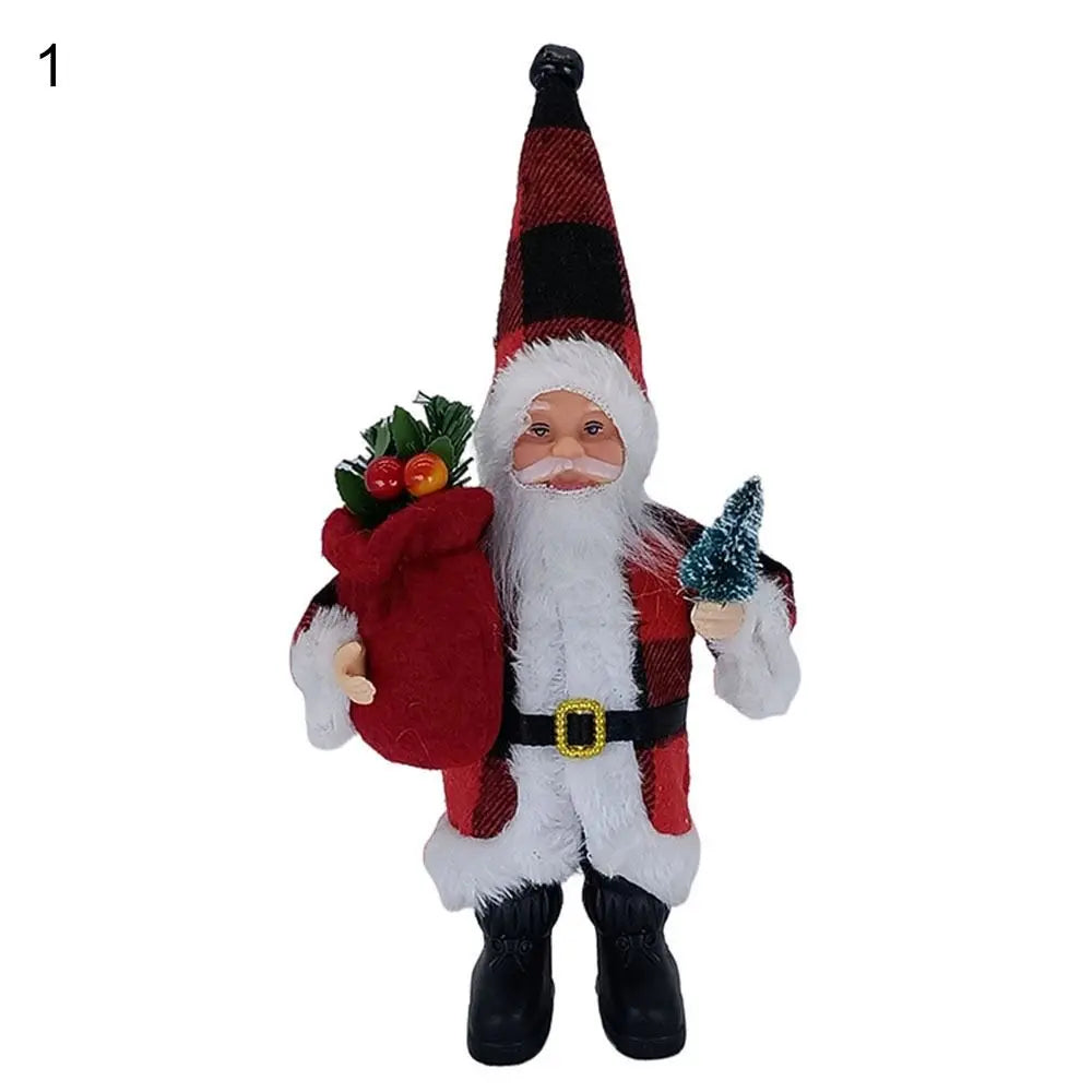 1pc Christmas Decoration Standing Santa Claus Statue Xmas Tree Oranments Hanging Pendants Desktop Adornment Party Supplies Gift