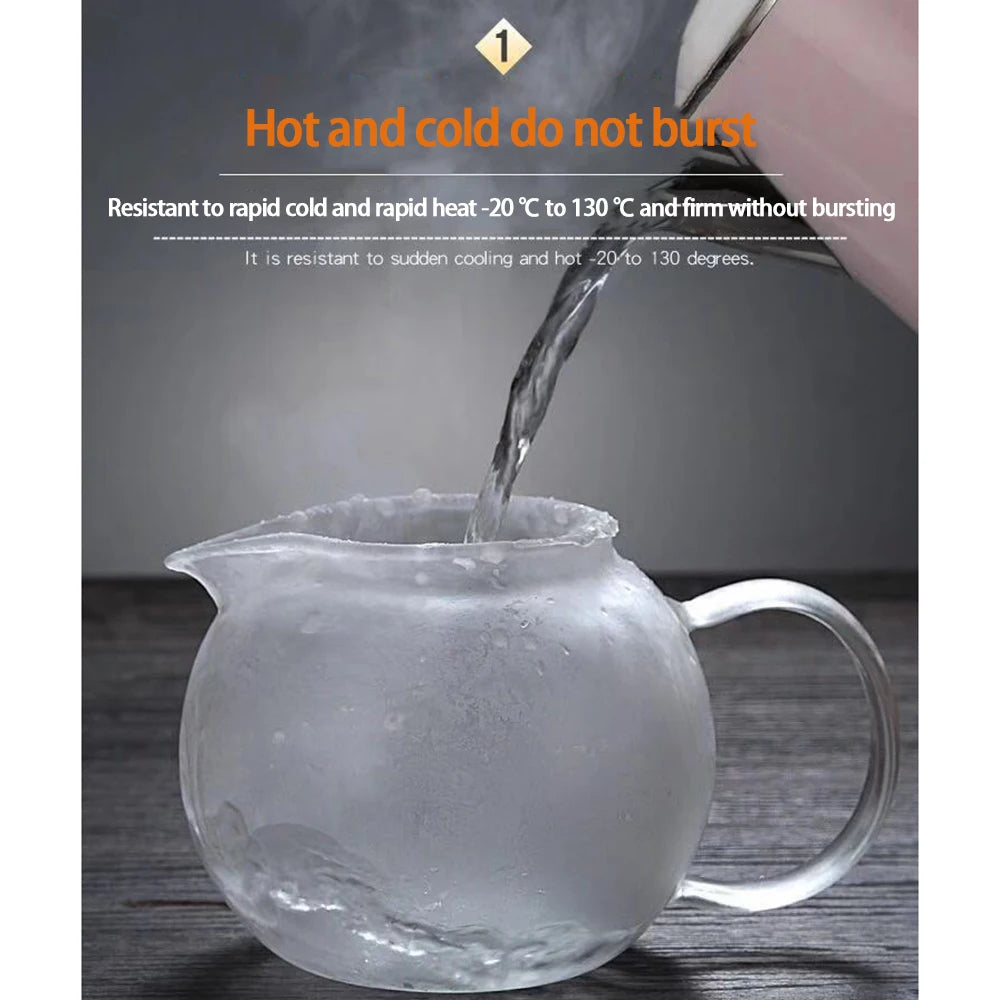 Glass Tea Pot Kettle 650ML/950ML/1300ML Teapot with Stainless Steel Strainer Infuser Filter Tea Cup Set kitchen accessories 주전자