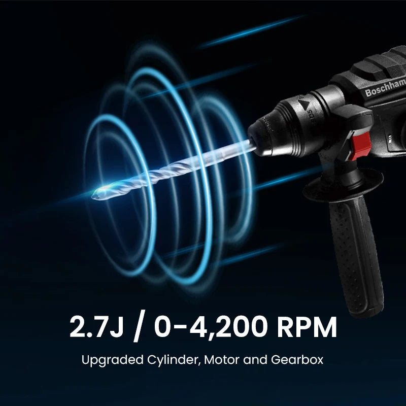 Bosch GBH 2-24RE Electric Hammer Drill Rotary Tool 4200Bpm 2.7J SDS Quick-Chang Impact Driller Reverse Hammer for Concrete Steel