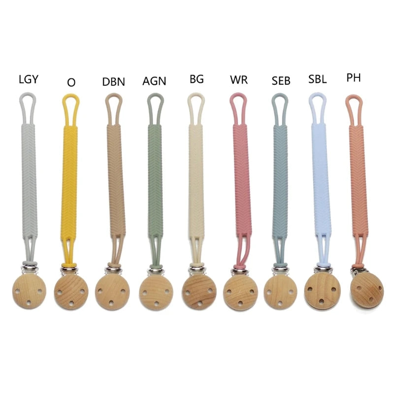Schnuller-Clip 2025: THINKTHENDO Silicone Pacifier Clip Baby Boys Girls - Flexible RustFree Holder Teething Relief Safe Baby Collection