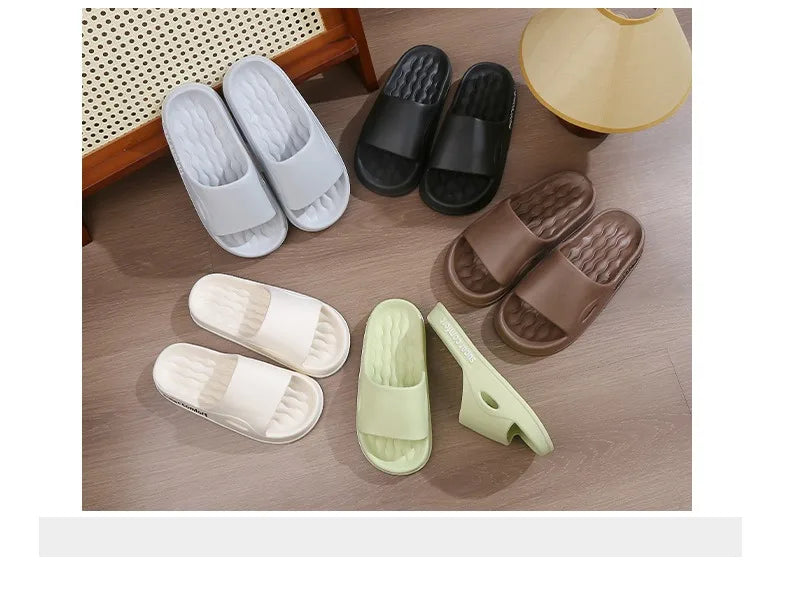 Dick Plattform Hausschuhe für Frauen Heim Weich Sohle Kissen Slides Sandalen Frau Sommer Strand Rutschfest Flip Flops Badezimmer Hausschuhe