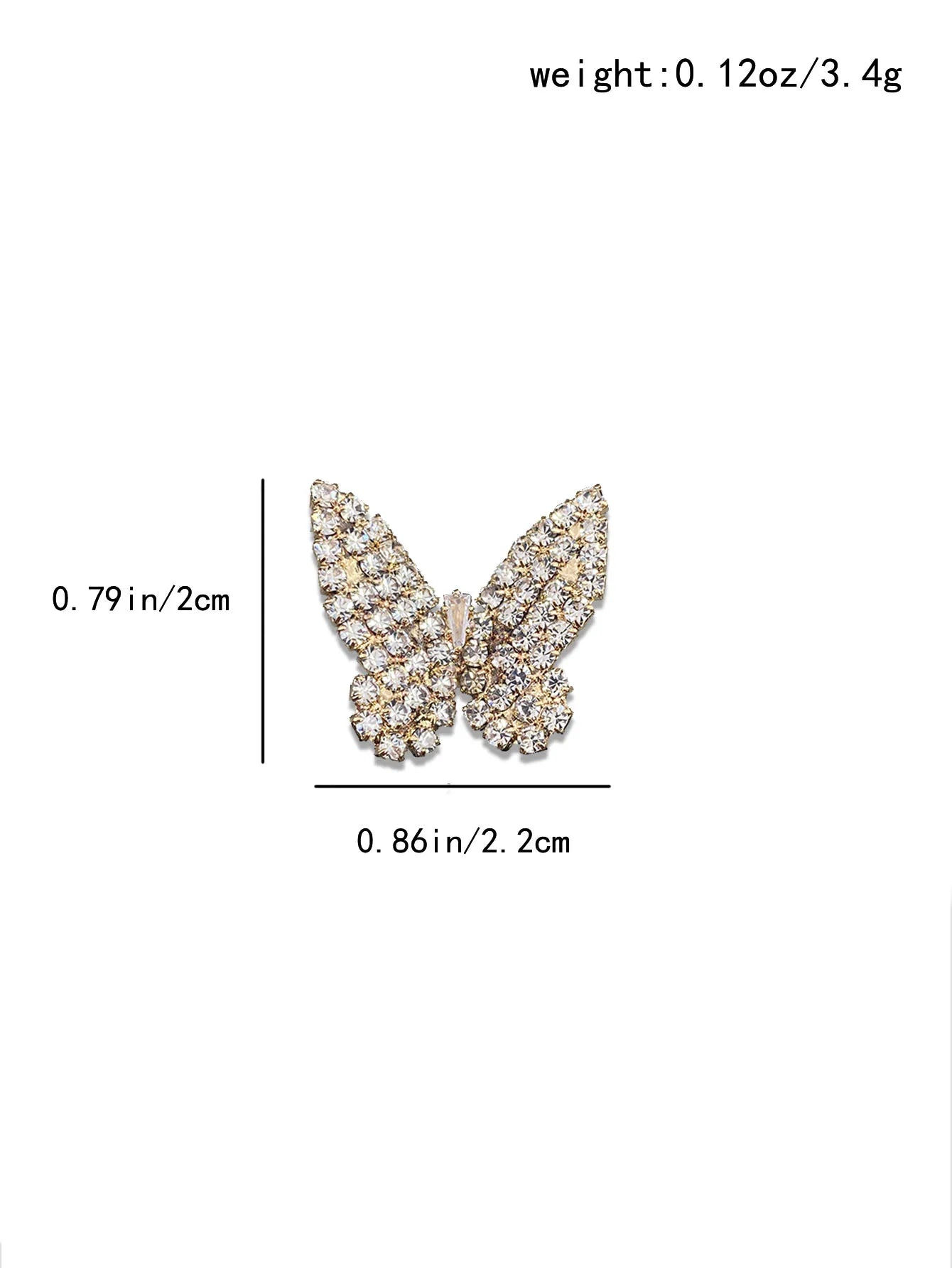 Inel de picior cu fluture Smthhg - reglabil în formă de zirconiu și cupru