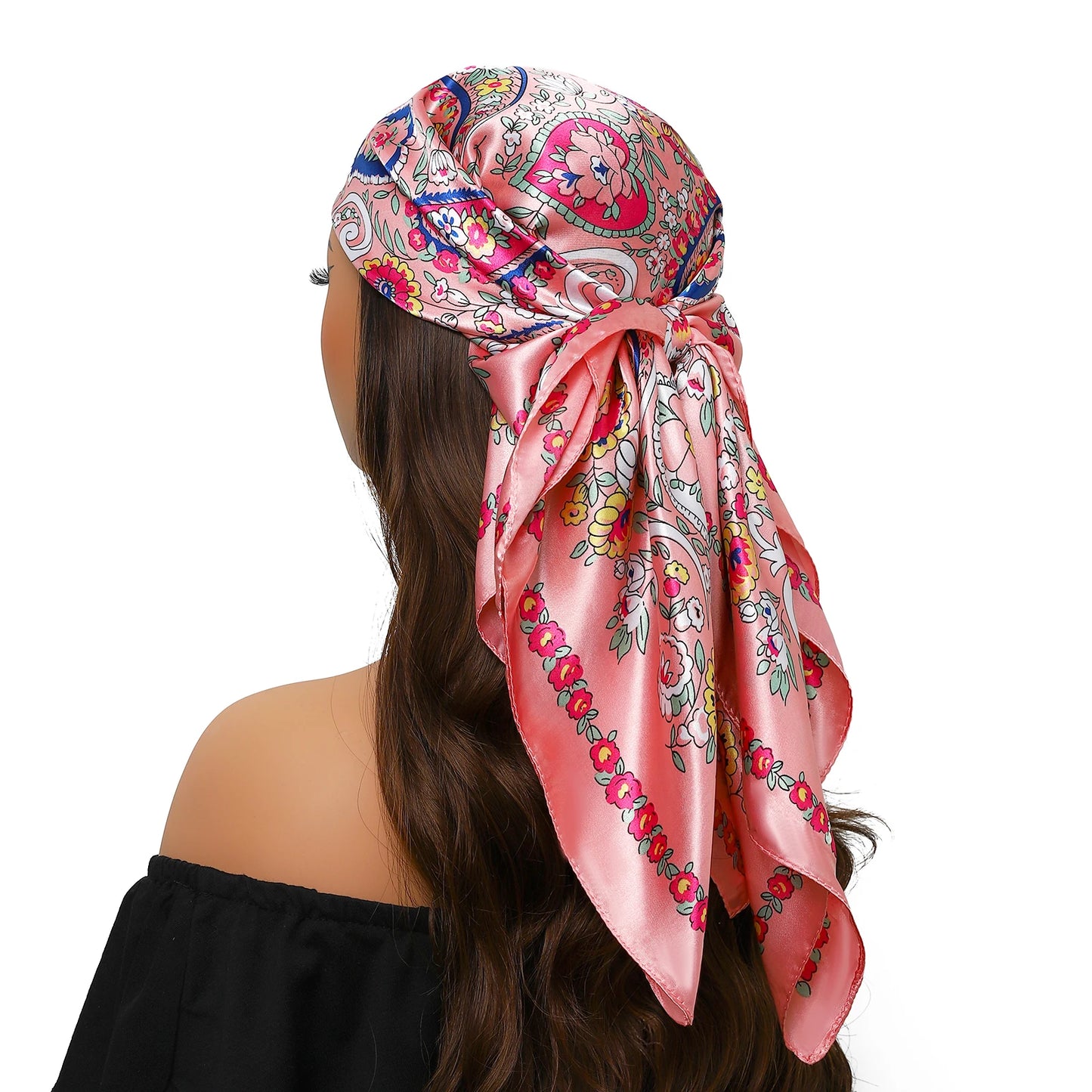Kopf Foulard Seidenglanz - 90x90 cm Polyester weich