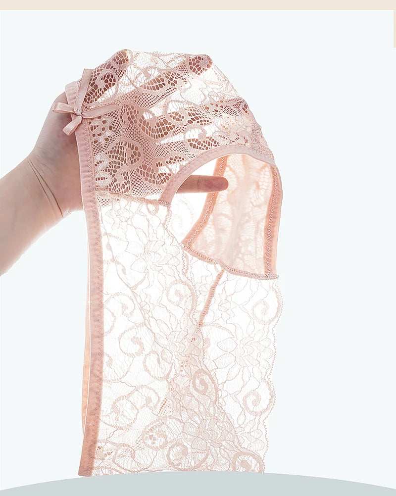 Women's Panties Elegant Lace Transparent Underwear Hollow Out Female Low Waist Briefs Breathable Lingerie Intimates Underpants