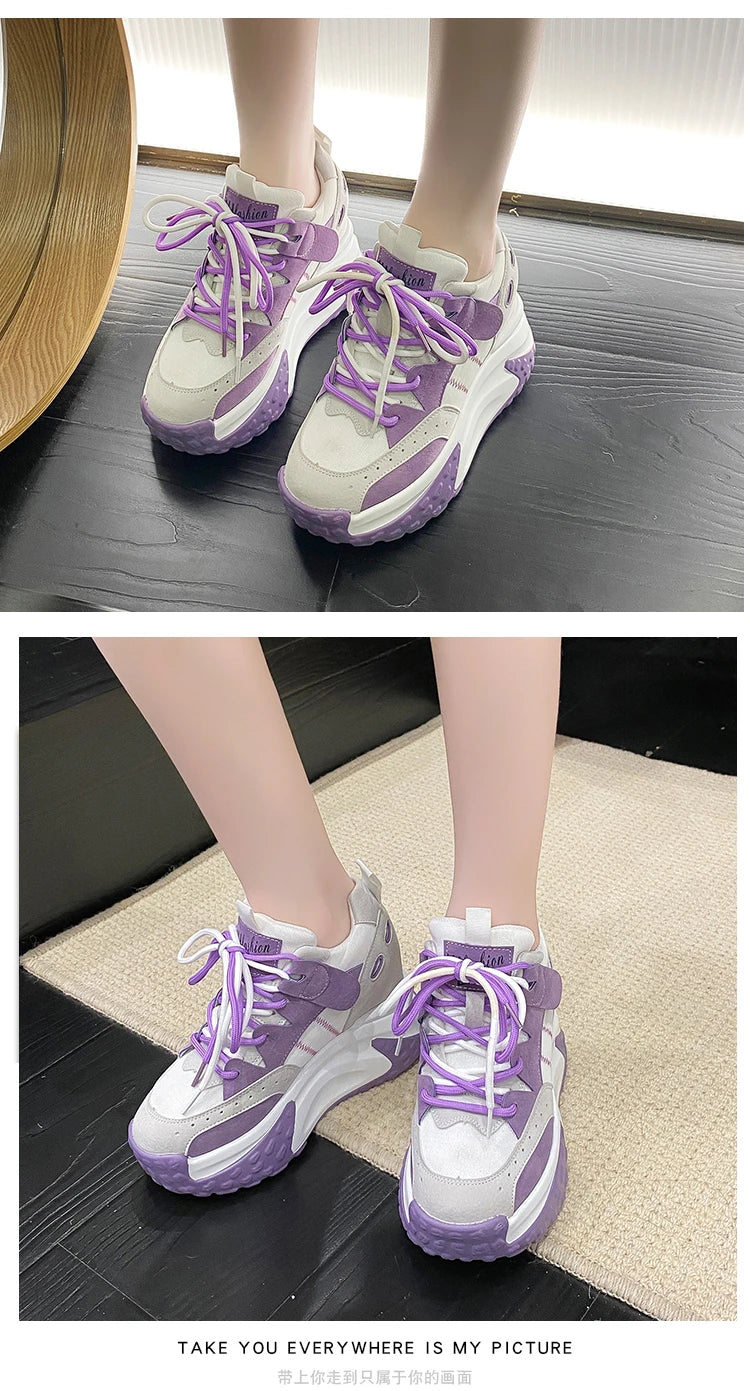 Rockynice 921 Atmungsaktiv Plateau Sneaker - 10,5cm 4cm