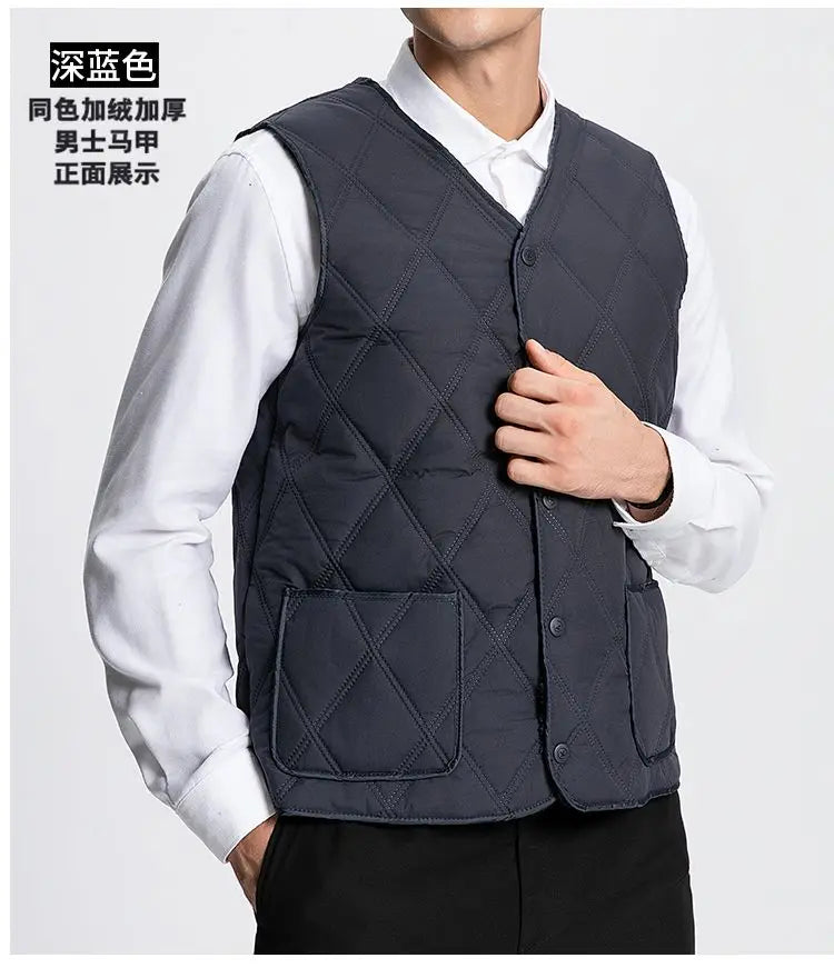 AlpenFit Slim Warme Daunenweste - Baumwolle, Vlies Gr. M-L