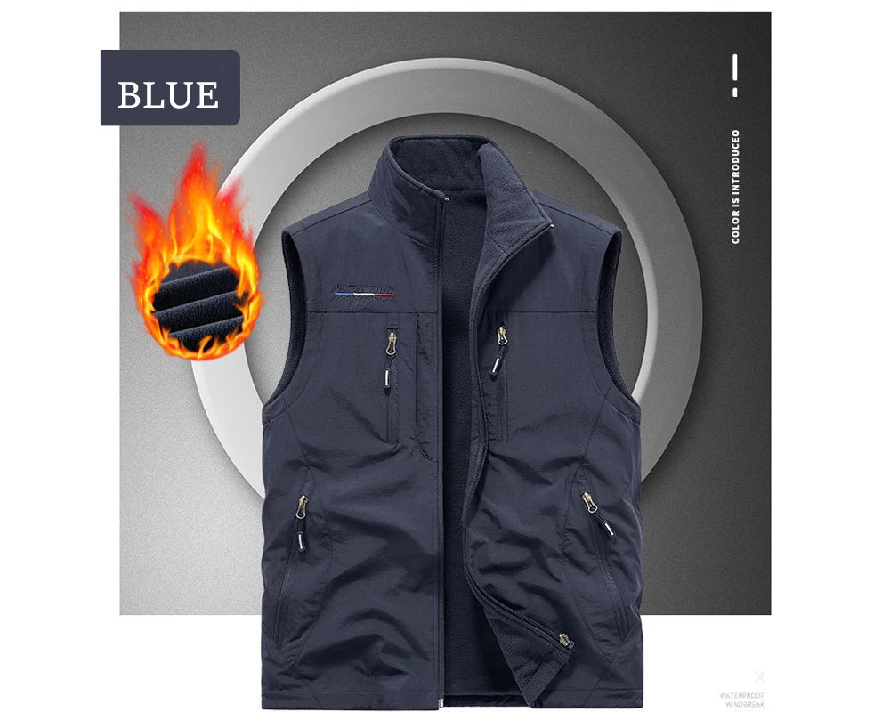 AlpinPro Field Outdoor-Weste Warm - 6 Taschen, Fleece M-XXL