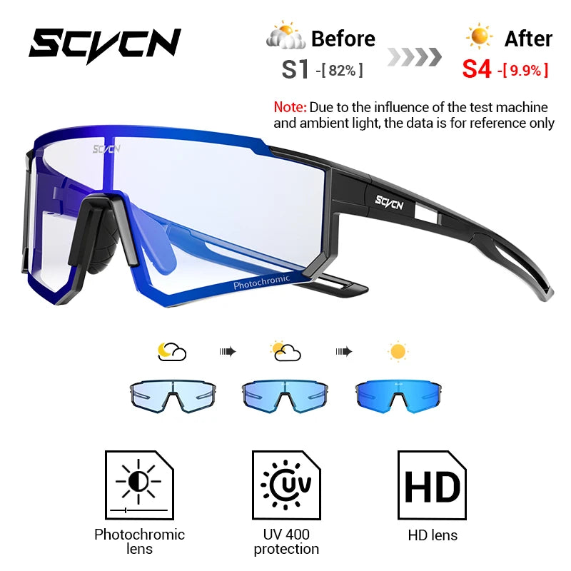 SCVCN S1412 Photochrome Sonnenbrille - 145mm/55mm PC