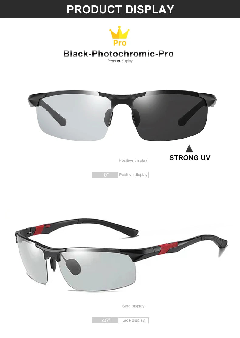 CLLOIO Aluminum Photochromic Sunglasses