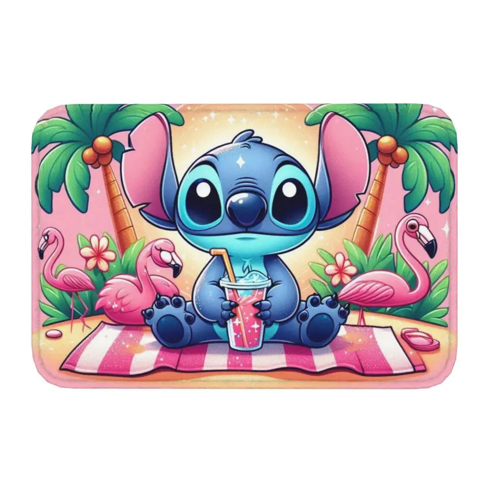 Custom Cartoon Stitch Floor Door Kitchen Bathroom Mat Anti-Slip Outdoor Doormat Bedroom Balcony Entrance Rug Carpet Footpad