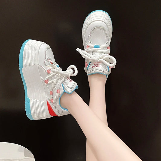 ShoeStyle Classic 8cm Plateau - Gummisohle Meshfutter 37-42