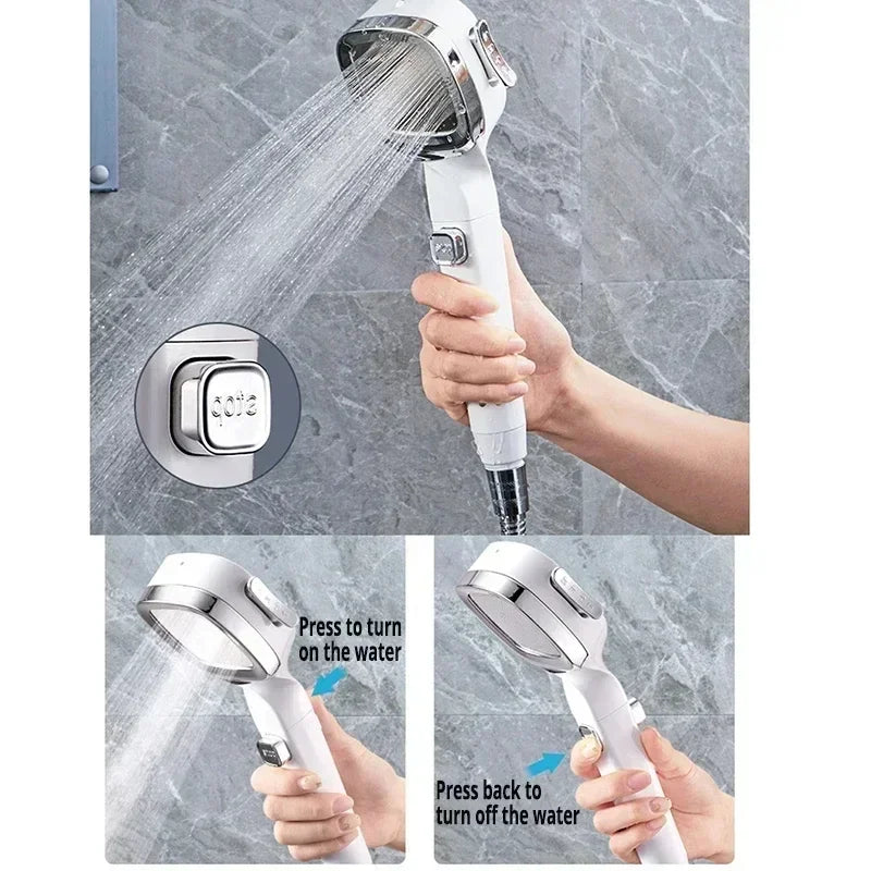 Xiaomi 3-modes Shower Booster Showerhead Powerful Booster Adjustable Shower Head Bathroom Water Head Rain Home Shower Set