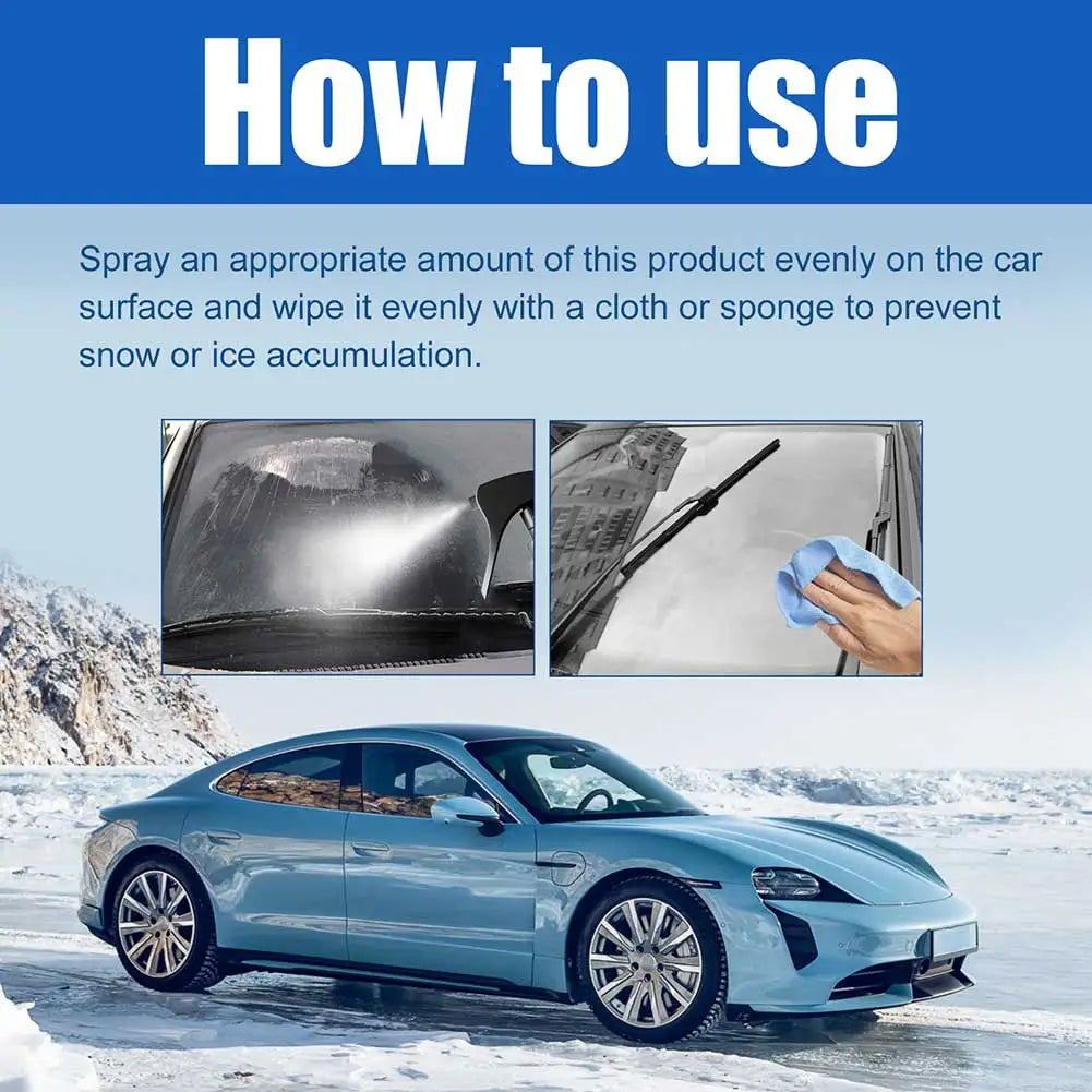 Frost-Away Defroster Spray Multifunctional Safe Ice Melting Agents Spray For Car Window