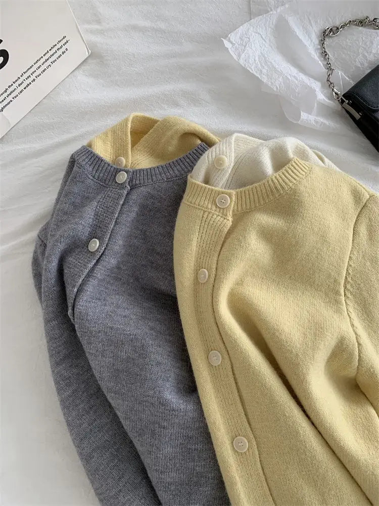 Cardigan tricotat cu glugă, stil coreean, Pateekate - Mărime M, Material poliester/vâscoză/spandex, Croială lejeră