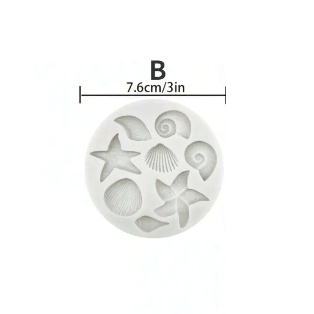 Silicone Shell Cake Mold, Conch Fondant & Chocolate Baking Mould Set, DIY Cake Decorating Tools for Cupcakes