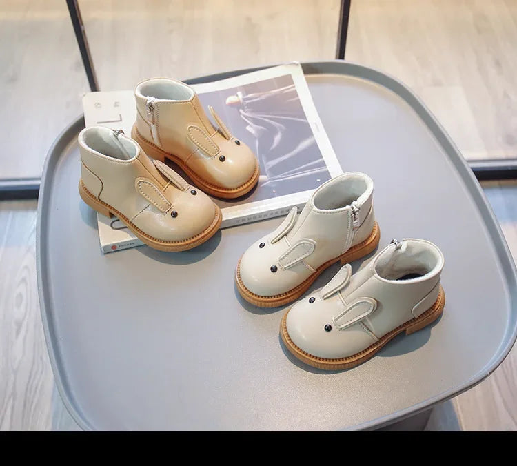 Baby Kinder Kurze Stiefel 2025 - Mädchen Cartoon Süß Leder - Herbst Winter Mode Stiefel Kleinkind Weiche Sohle