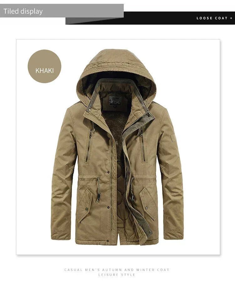 Casaul Parka Abnehmbare Kapuze - Größe M Füllung Baumwolle