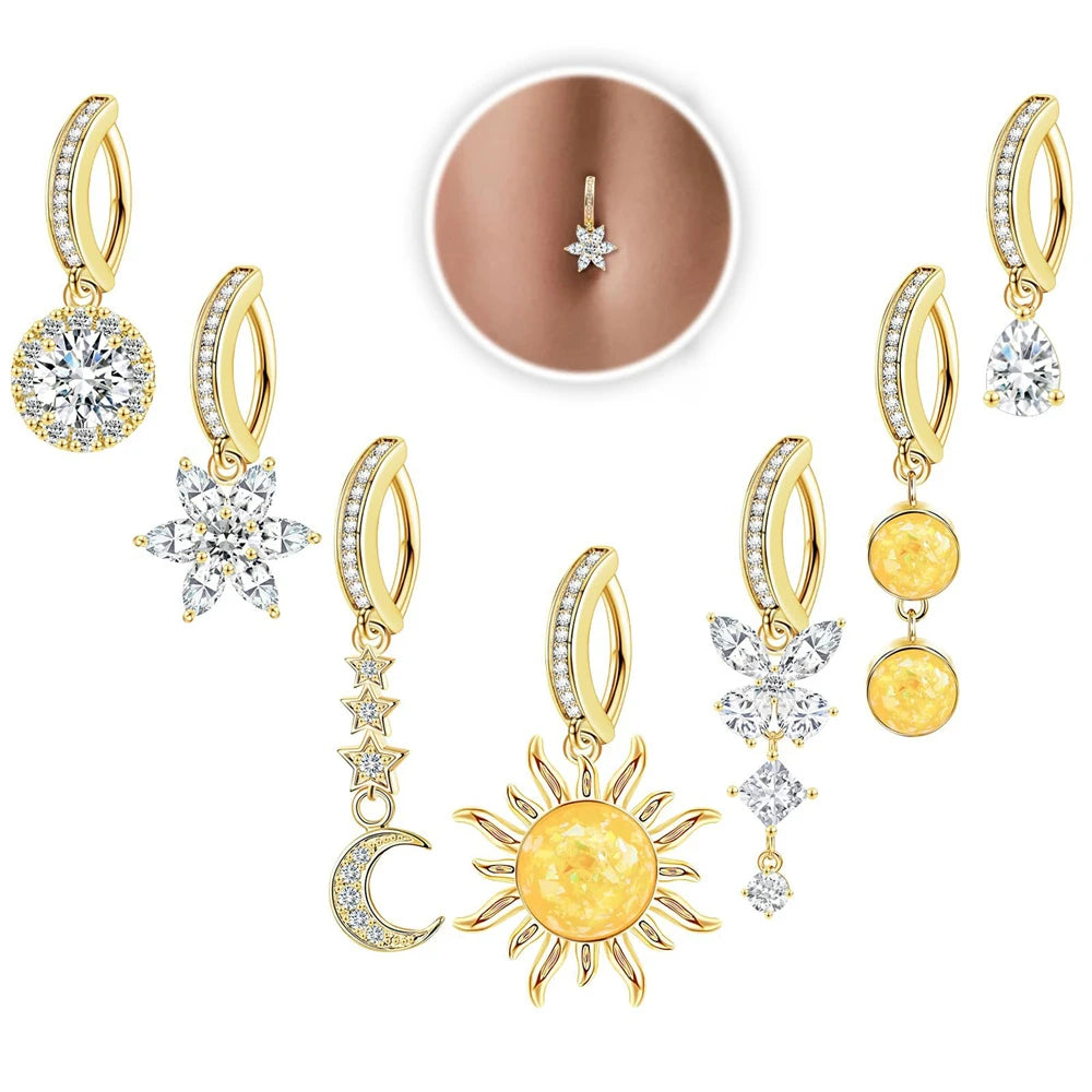 Piercing buric cu fluture Choice PP140 - cupru cu zirconiu