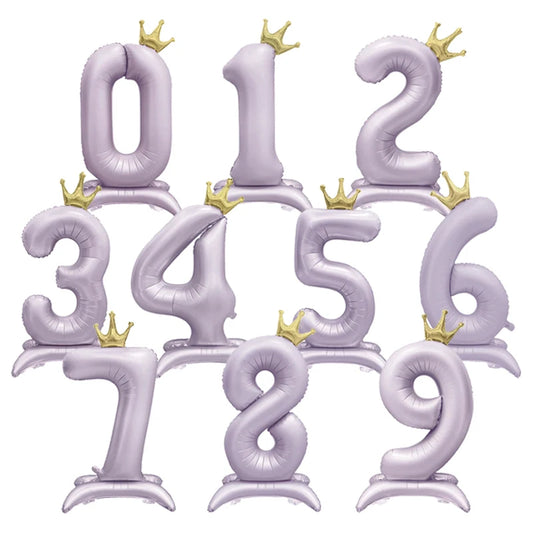 Choice Zahlenballon Mit Krone - 40 Zoll Lila 1 Stück
