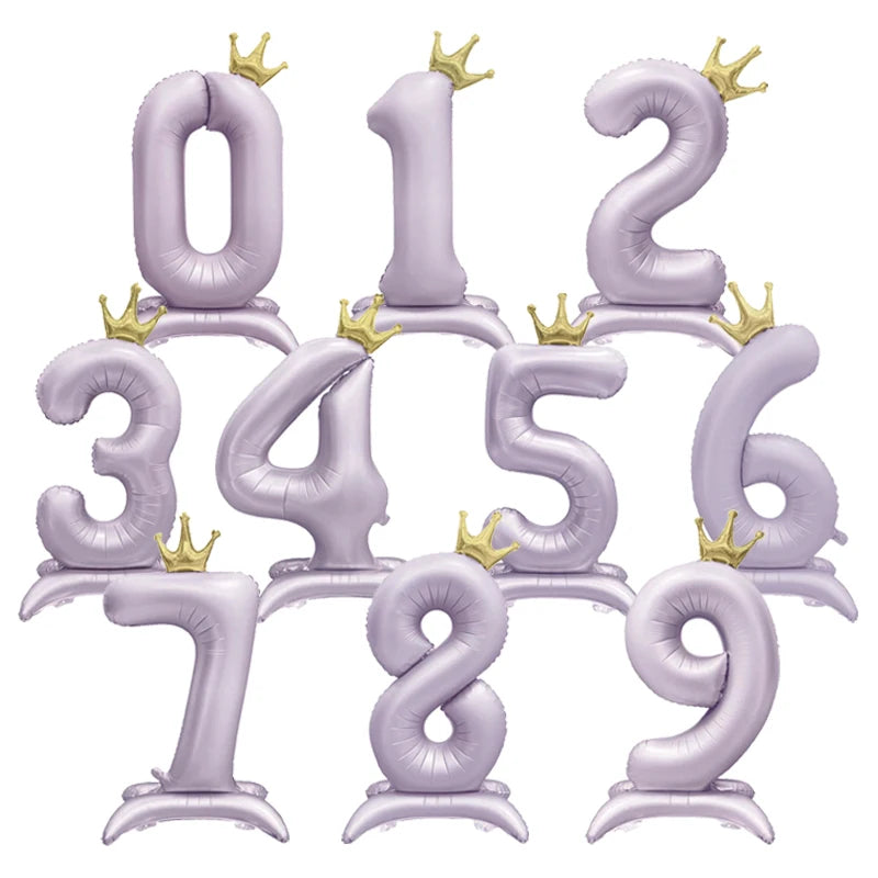Choice Zahlenballon Mit Krone - 40 Zoll Lila 1 Stück