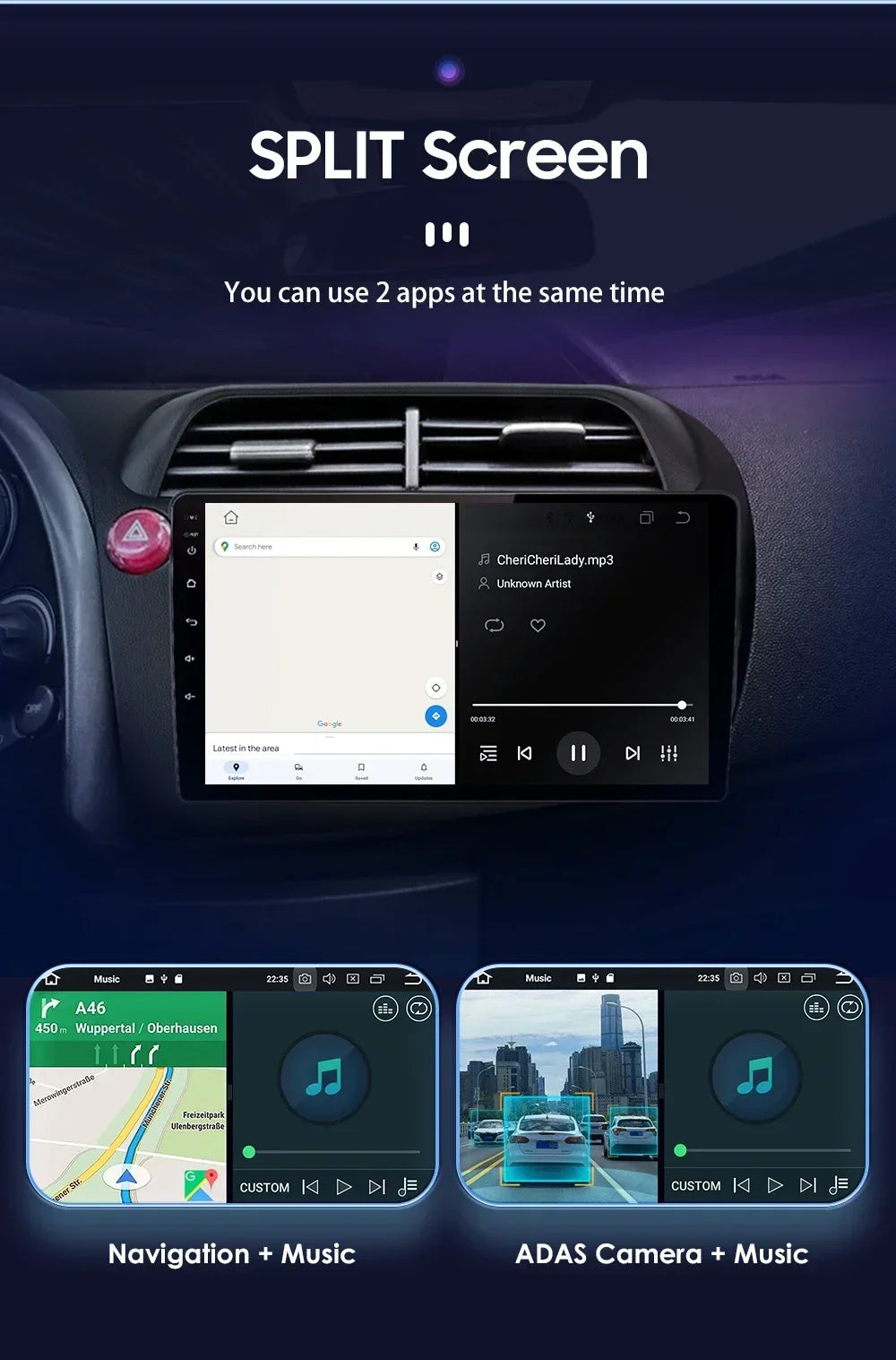 CarPlay Autoradio Multimedia Player für Honda Civic Hatchback