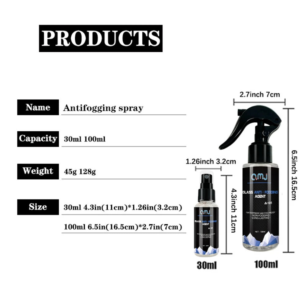 Brangdy Antibeschlagspray - 30ml 100ml Auto Spiegel