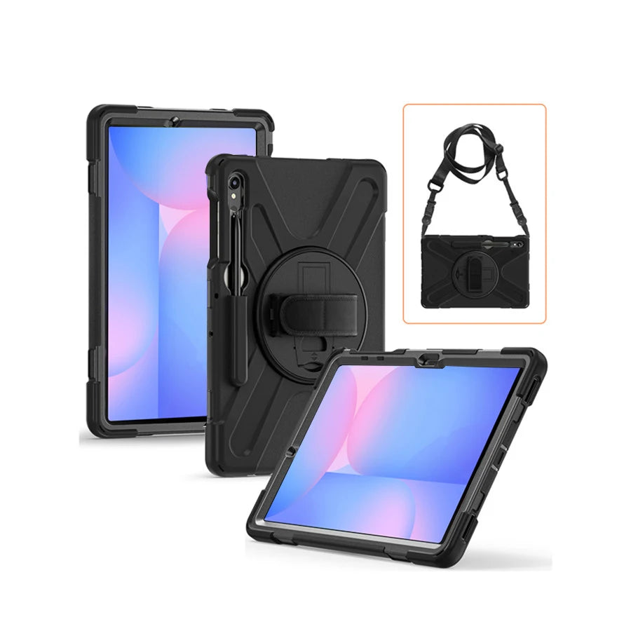 Samsung Tab Hülle stoßfest - 11"/10,9" Silikon Gurt