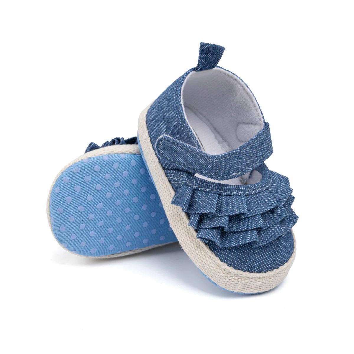 KIDSUN Schöne Spitze Baby Mädchen Schuhe 2025 - Frühling Herbst Baumwolle Sohle Rutschfest - Kleinkind Erste Laufschuhe Krippe Prinzessin Hochzeit