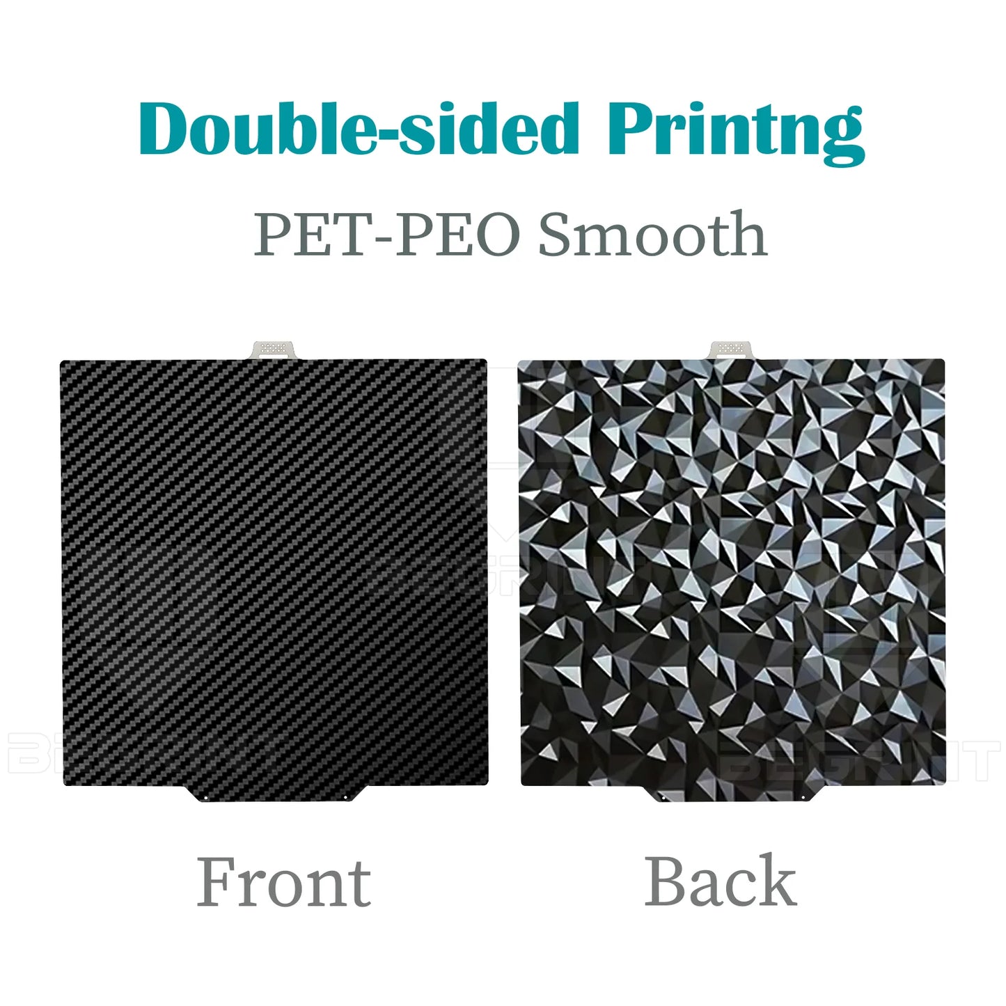 Pat încălzitor BEGRINTU Q2 - oțel cu arc PEI față-verso 280x280 mm