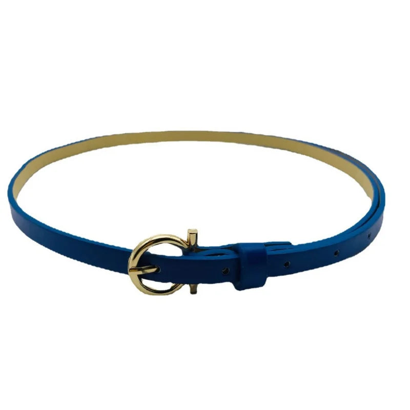 Trendy New Simple Women's Belt Versatile Retro Thin Waist Belt Korean Style for Suit Dress Multiple Colors Available