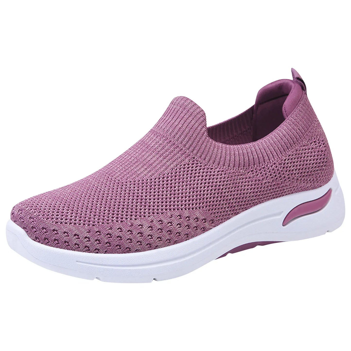 Women's New Summer Shoes Mesh Breathable Sneakers Light Slip on Flat Platform Casual Shoes Ladies Anti-slip Walking Woven Shoes