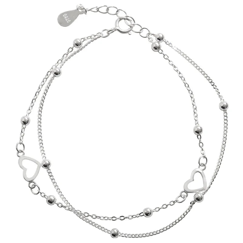 Luxus Kristall Armband für Damen - Mode Herz Charm Armbänder - Strass Bangle Braut Schmuck Accessoires Geschenke (Variante 2)