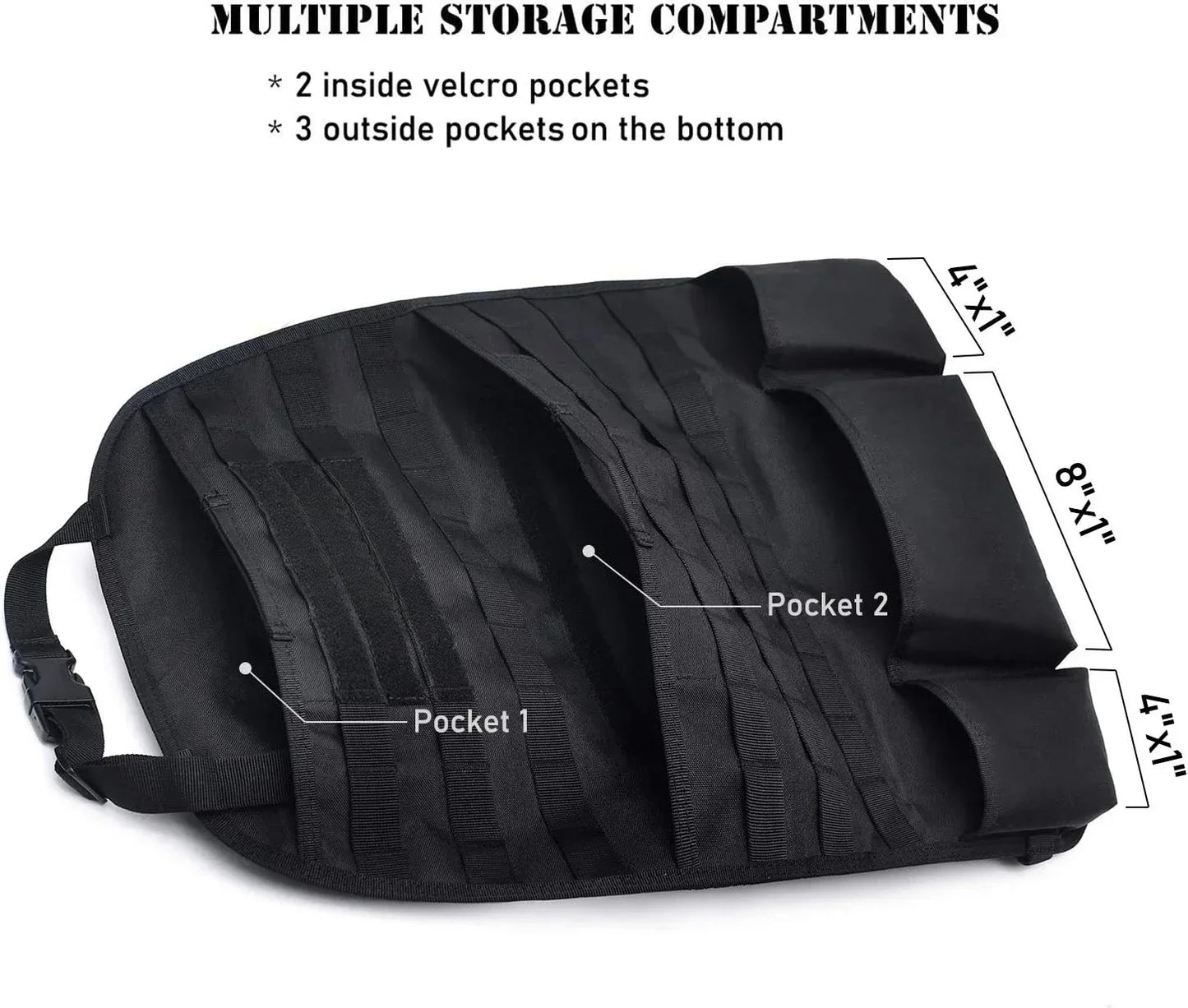 Car Back Seat Tactical Storage Bag Multifunctional Car Seat Storage Bag Military Outdoor Self-driving Hunting Seat Cover Bag