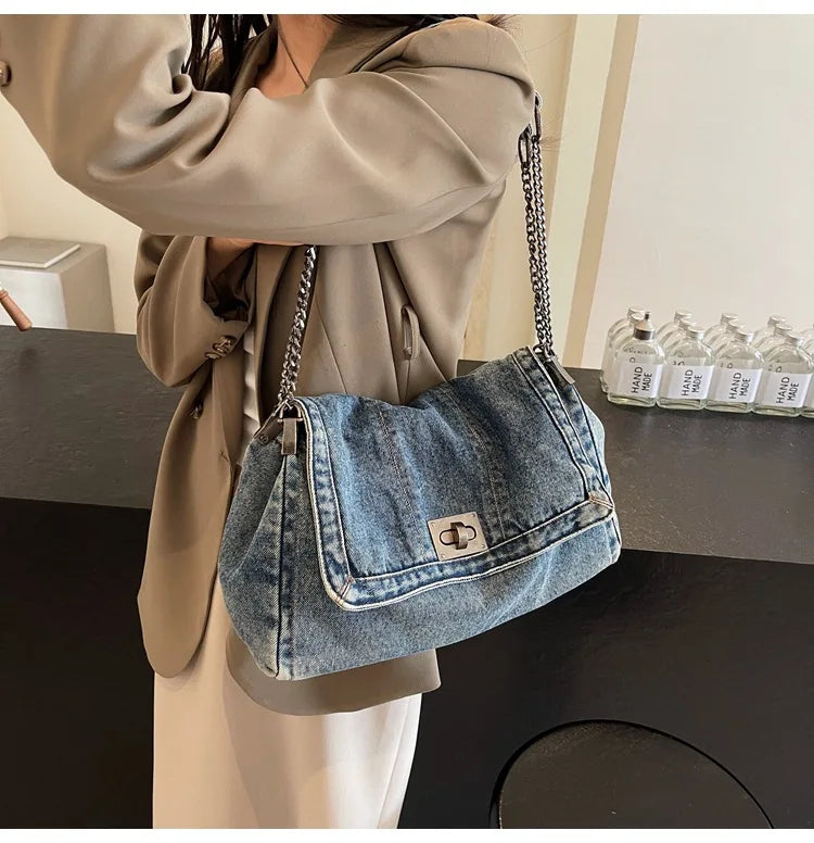 Geantă de umăr la modă și versatilă, geantă crossbody, geantă de navetă, geantă de facultate minimalistă casual pentru femei, geantă cu clapă