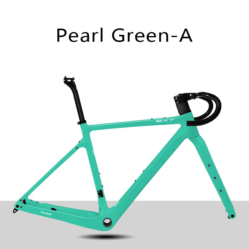 BXT Disc Brake Carbon Gravel Bike Frame 700C/27.5er Max Use 47C/2.1 Tire Carbon Gravel Bicycle Frame Thru Axle Carbon MTB Frame
