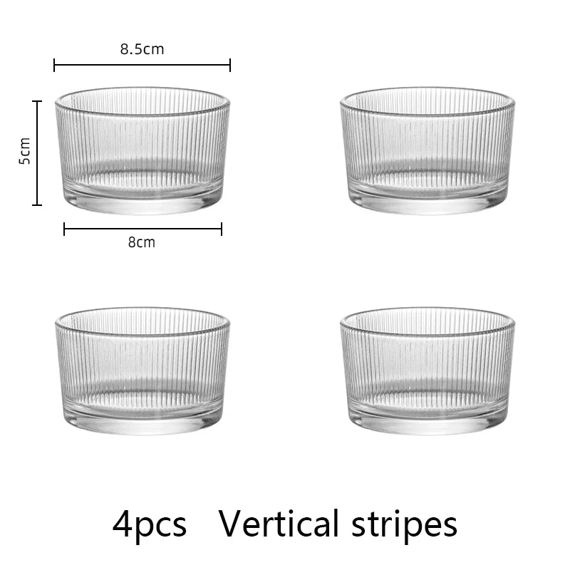 YWDL Mini Glas Schalen Set Eco Freundlich - 2/4 Stk 250ml