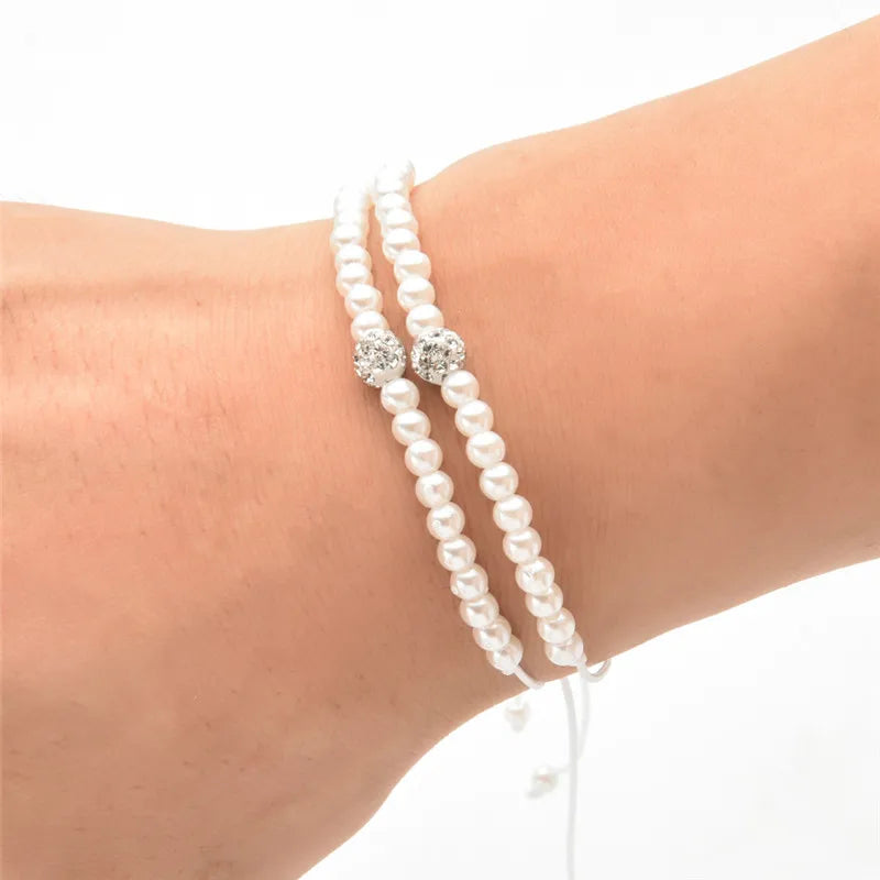Luna Perlenarmband Set Verstellbar - 12 Stück, Seil