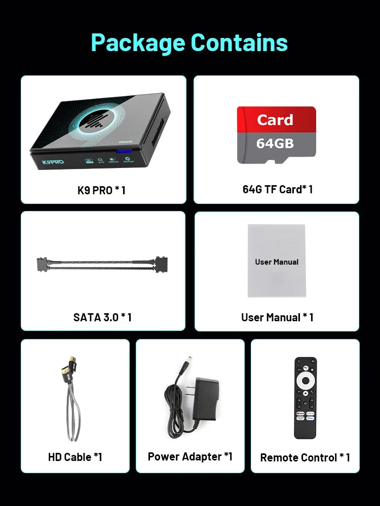 Kinhank K9PRO Android TV 12.0 8K@60FPS - WiFi6 HDR10+