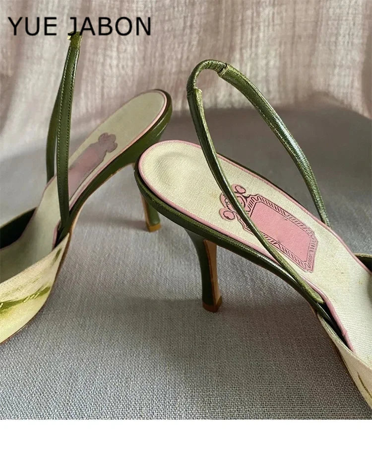 Luna Milano Spitzbestickt Pumps - Hoher Absatz 7cm Stiletto
