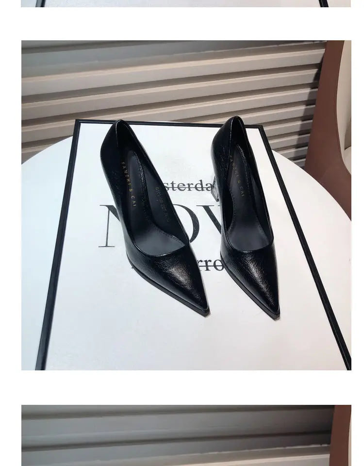 Comemore 2022 New Trend Women Summer Shoes Elegant elegant High Heels French Pointed Stiletto Office Girls' Shoes Zapatos De Mujer