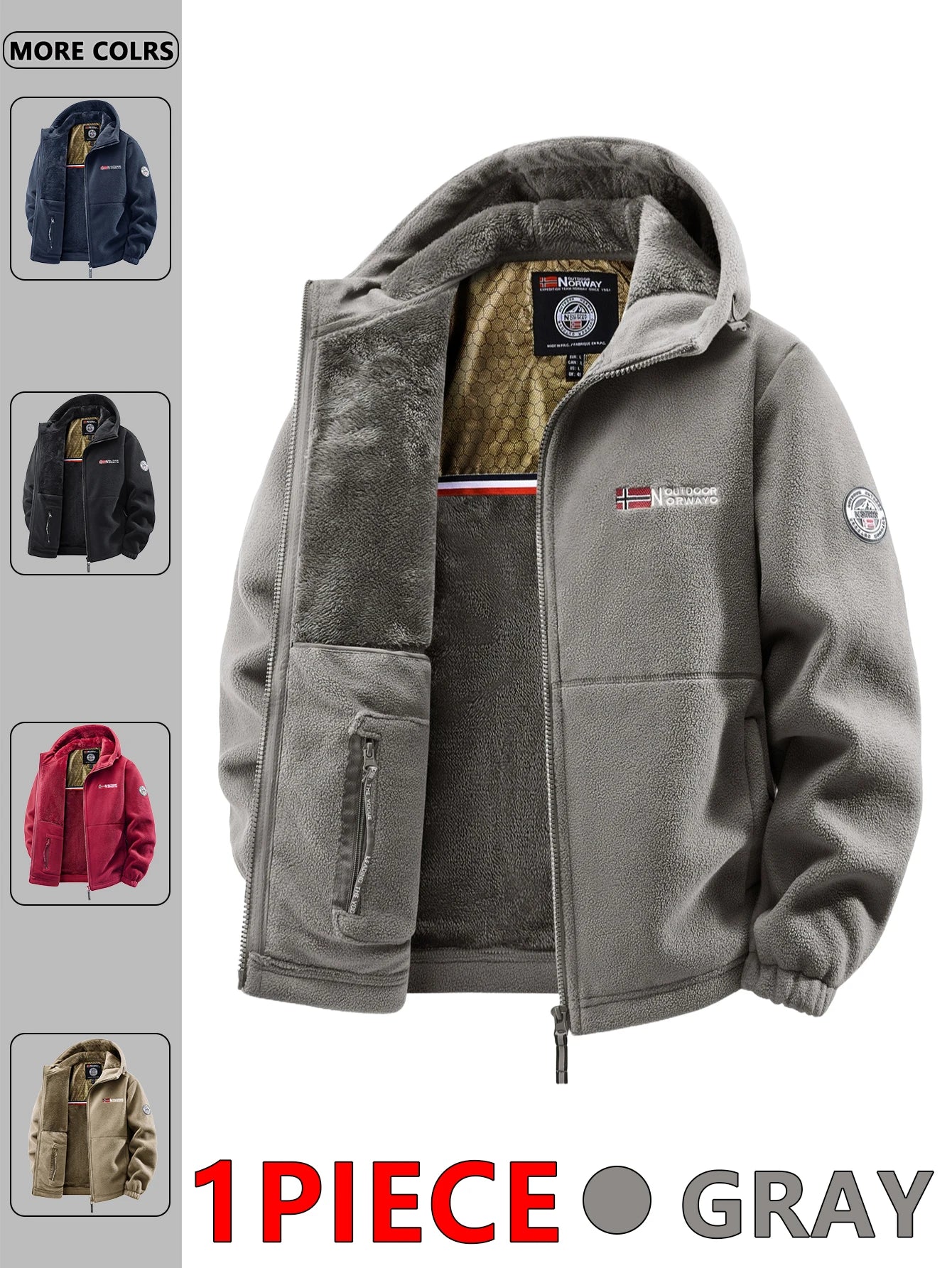 Other Herren-Kapuzenjacke-Allwetter - Größe M,Füllung Seide