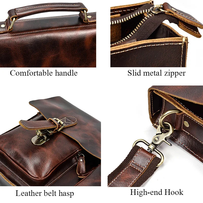 Luufan Aktentasche Rindsleder Business - 16 Zoll, 40x30x10cm