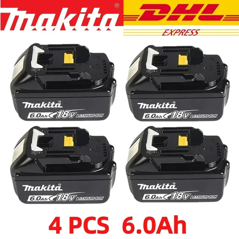 Makita battery 100% Original Rechargeable Tool Battery 6.0Ah 18V BL1830 BL1850 BL1840 BL1860 Replaceable LED Lithium-ion