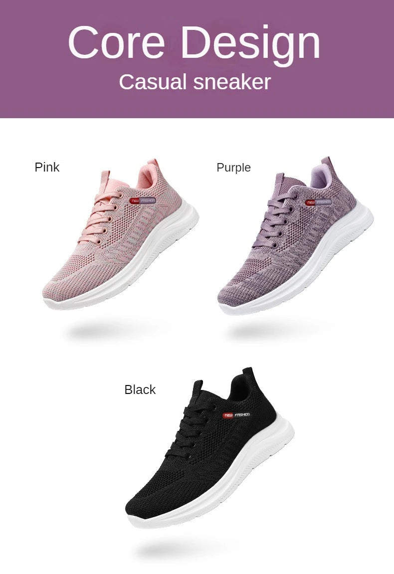 Damen 2025 Frühling Und Herbst Neu Gestrickt Damen Schuhe Schuhe Weiche Sohle Casual Sport Schuhe Für Damen Sneakers