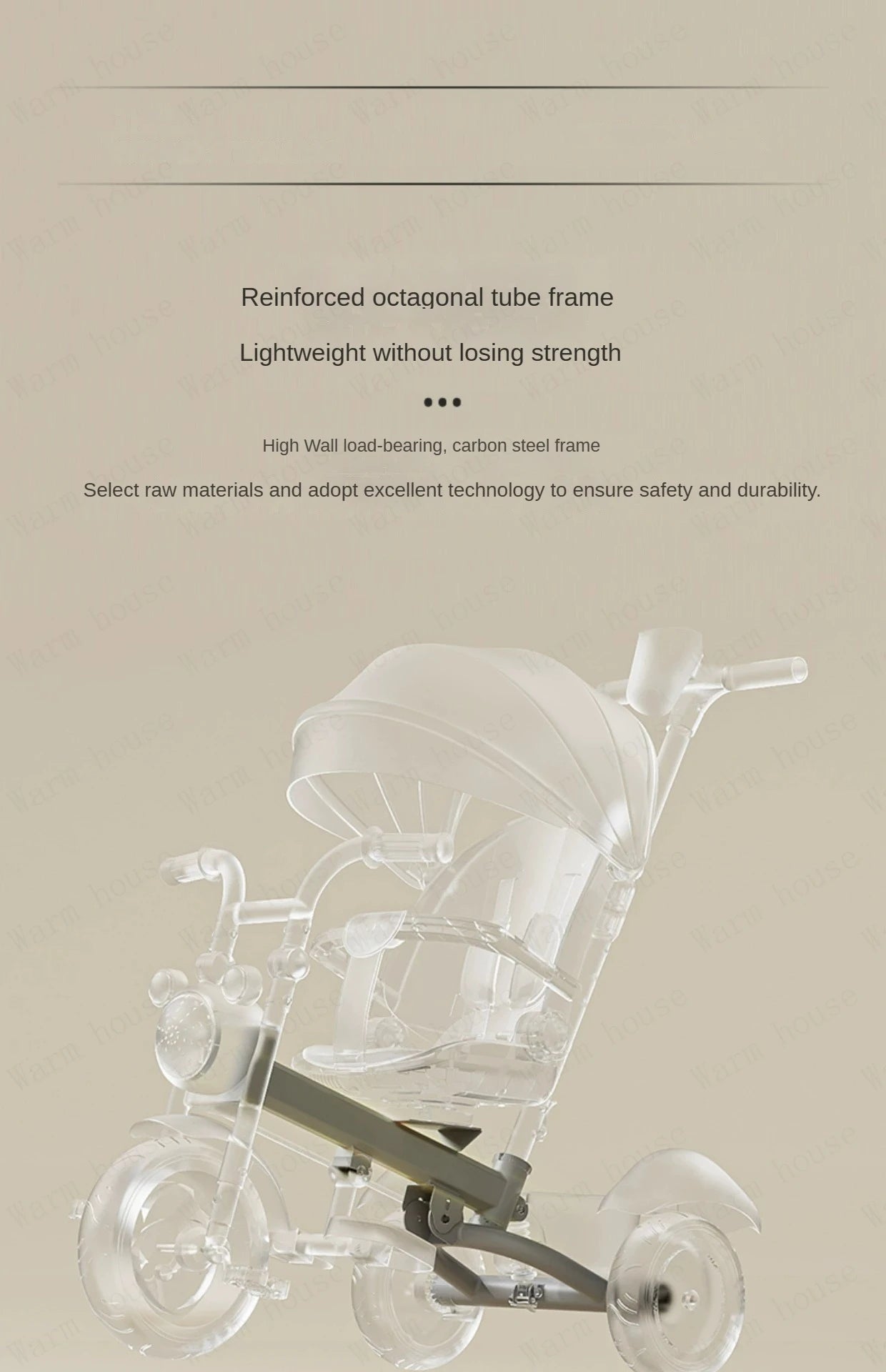 Neues Kindertrikot, Recliner und Sitzender Foldable Portable Stroller, 1-6 Jahre Alt Multifunktionales Kinderfahrrad