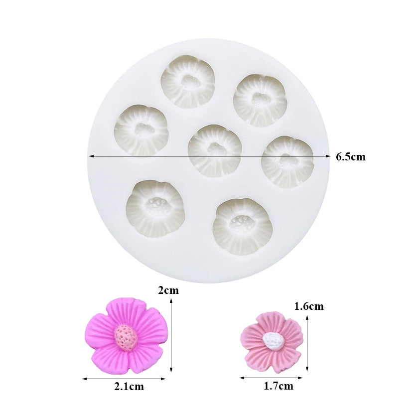 Flower Daisy Silicone Sugarcraft Mold Resin Tools Cupcake Baking Mould Fondant Cake Decorating Tools